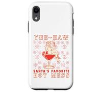 Yee-Haw, Santa's Favorite Hot Mess Funny Western Cowgirl Chr Carcasa para iPhone XR