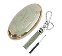 YEE PIN Carcasa para llave compatible con los últimos modelos de 7 botones de Hyundai Kona SX2 2024 2025, llavero, funda para llave, funda de silicona TPU (verde)