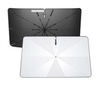 YEE PIN Paraguas parasol de alto rendimiento para coche de fibra de vidrio compatible con VW ID Buzz 2023-2025 Sombrilla parasol para coche, plegable, protección contra los rayos UV.