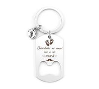 Yeeaulpa Regalo Padre Primerizo Llavero Papa Regalo Dia Del Padre Primerizo Originales Regalos Papa Regalos para Padres Cumpleaños Personalizado Halloween Navidad Reyes San Valentin