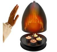 Yeeda Calefacción para velas de té, espacio para velas de té, calefacción de doble pared, chimenea de té para jardín, terraza, chimenea, horno, vela alternativa
