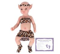 YEEFAIRY Muñeca Realista de Silicona Completa Muñeca Estilo Aviytahr 31cm Niña Ojos Abiertos Props de Escena Vivos Curación Emocional Muñecas Vivas Compañía Terapéutica (Sin Cabello, Tono Medio)