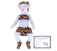 YEEFAIRY Muñeca Realista de Silicona Completa Muñeca Estilo Aviytahr 31cm Niña Ojos Cerrados Props de Escena Vivos Curación Emocional Muñecas Vivas Compañía Terapéutica (Sin Cabello, Azul Cielo)
