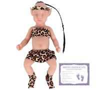 YEEFAIRY Muñeca Realista de Silicona Completa Muñeca Estilo Aviytahr 31cm Niña Ojos Cerrados Props de Escena Vivos Curación Emocional Muñecas Vivas Compañía Terapéutica (con Cabello, Tono Medio)