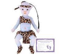 YEEFAIRY Muñeca Realista de Silicona Completa Muñeca Estilo Aviytahr 31cm Niño Ojos Abiertos Props de Escena Vivos Curación Emocional Muñecas Vivas Compañía Terapéutica (con Cabello, Azul Cielo)