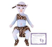 YEEFAIRY Muñeca Realista de Silicona Completa Muñeca Estilo Aviytahr 31cm Niño Ojos Abiertos Props de Escena Vivos Curación Emocional Muñecas Vivas Compañía Terapéutica (Sin Cabello, Azul Cielo)