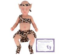 YEEFAIRY Muñeca Realista de Silicona Completa Muñeca Estilo Aviytahr 31cm Niño Ojos Cerrados Props de Escena Vivos Curación Emocional Muñecas Vivas Compañía Terapéutica (Sin Cabello, Tono Medio)