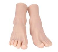 Yeefairy Pie Artificial Silicona Maniquí Enfermería Reproducción 1:1 Realista Flexible y Suave Modelo de Práctica Exposición de Joyas Prótesis Herramienta Manicura (1 Par, Hombre, Piel Clara)