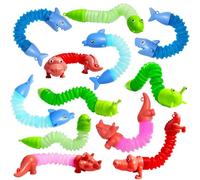 Yeefunjoy 12pcs Tubos sensoriales niños, Pop Tubes Juguetes, Mini Juguetes Sensoriales de Tubos Pop, Tubos Pop de Elástico Multicolor Juguetes Regalo para Niños Adulto,Aliviar el estrés y la Ansiedad