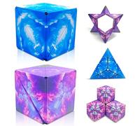 Yeefunjoy 2 Piezas Juguete de Cubo Infinito Mágico Bloques Fidget, Cubo Transformable Mini Juguetes Sensoriales de Escritorio Cubo Antiestrés para Niños Adultos Aliviar el estrés y la ansiedad Regalos