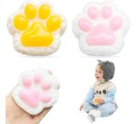 Yeefunjoy 2 Piezas Juguete para Apretar con Pata De Gato, Cat Paw Taba Squishies, Silicona Squeeze Patte Juguetes, Fidget Toys Aliviarla Ansiedad Relajarse NiñOs Paraadultos Navidad Cumpleaños Regalo