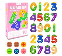 Yeefunjoy 26 Piezas Magnéticos Números Juguetes, Nevera Magnéticos Juguetes con 0-9 Números y 5 Símbolos Matemáticos Juegos Educativos Niños, Cuenta Juego Matemáticas Aprendizaje para 3 4 5 6 7 Años