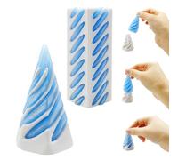 Yeefunjoy 2Pcs Impossible Pyramid Passthrough Sculpture, 3D Printed Escultura de Paso de Pirámide Imposible Juguete Antiestres Fidget Juguete Antiestres de Decoración de Escritorio para Niños Adultos