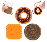 Yeefunjoy 3PCS Fidget Slider Toy, Postre Fidget Slider EDC Adult Fidget Toys, ADHD Autismo Sensorial Toys, Ansiedad Stress Relief Toys, Office Desk Toys, Gifts For Adults and Children