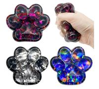Yeefunjoy 3Piezas Juguete para Apretar con Pata de Gato, Squeeze Juguetes de descompresión Juguetes para aliviar la Ansiedad Cat Paw Silicone Squeeze Juguete para Adultos Niños Relajación y Fiesta