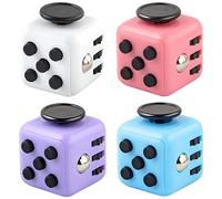 Yeefunjoy 4 Piezas Anti-Stress Cube Stress Relieve Toy Juguete sensorial Juguete de estrés Juguete de Alivio de la ansiedad Juguete de Matar Tiempo de Dedo para Oficina Juguete de Aula Regalo