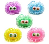 Yeefunjoy 4 Piezas Bolas Antiestrés, Juguetes Sensoriales Pelota Antiestres Squeeze Fidget, Pelota para Rebotar Bola Luminosa LED para Aliviar la Fatiga de los Dedos Niños Adultos Aliviar la Ansiedad
