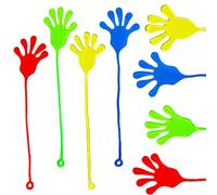 Yeefunjoy 4 Piezas Manos Pegajosas Adhesivas, Manos de Chismes Grande para Niños, Juguetes Regalo de Fiestas de Cumpleaños Infantiles Recompensas de Aula, Relleno Piñatas de Cumpleaños Infantil Niños