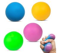 Yeefunjoy 4 Piezas Stress Ball de Maltosa, Bolas Antiestres Niños, Pelota Antiestrés Fidget Toy, Tacto Maltoso, Muy Agradable al Tacto, Colores Aleatorios
