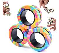 Yeefunjoy Anillos magnéticos Fidget Toy, Idea ADHD Fidget Toys | Adult Fidget Magnets Rings para terapia de alivio de la ansiedad, Fidget Pack Gran regalo para adultos, adolescentes niños