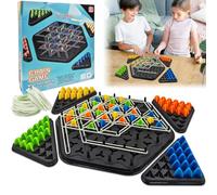 Yeefunjoy Chain Triangle Game, Mesa de Ajedrez en Cadena Juego de Tablero de Ajedrez Triangular Juego Clavijas Triangulare 2 a 4 Jugadores Juego Interactivo para Niño Adulto Fiesta Familiare y Viajes