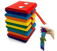 Yeefunjoy Escalera Jacob de Madera para Niños, Juguete sensorial Fidget Escalera de madera Juego Retro Clic Clac, Juguete Educativo de Madera con Solapa y Efecto de Ilusión Mágica Regalo de cumpleaños