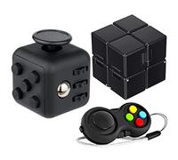 Yeefunjoy Juguete Antiestrés Stress Cube, Juego de 3 Juguetes para Fidget, Fidget Cubo Infinito Cubo Fidget Pad Fidget Toy Cube Retro Controller para ADHS Niños y Adultos Anti-ansiedad Anti-Stress