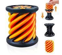 Yeefunjoy Juguete Fidget Cilindro en 3D, Juguete Antiestrés Impossible Cilindro Passthrough Sculpture Impreso en 3D Para ADHD Adultos y Niños, Juguetes Sensoriales Fidget Regalo de Cumpleaños Souvenir