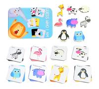 Yeefunjoy Memo Games Animales, Puzzles para Niños, Juego de Memoria de combinación, Juguetes Montessori Puzzles, Juego Educativo de Memoria y Reflexión, Puzzle Infantil Juguetes Niños 1 2 3 Años