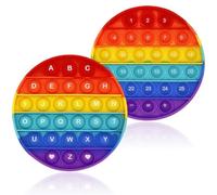 Yeefunjoy Pop Fidget Toy, Push Bubble Sensory Explotar Burbujas Silicona Sensorial, Juguete Educativo de Matemáticas, Juguetes Antiestres Pop para Aliviar el Estrés y la Ansiedad Niños y Aadultos