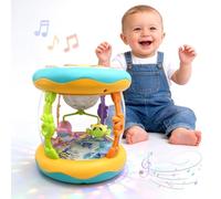 Yeefunjoy Proyector Océano Giratorio para Bebés 12-18 Meses, Juguete Sensorial con Luces y Melodías para Niños de 1 2 3 Años, Juego Educativo de Estimulación para Gatear, Regalo Primer Cumpleaños