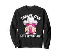 Yeehaw Cowgirl GNOME Motif For Line Dance Women Pink Western Sudadera