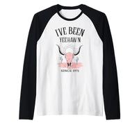 Yeehaw Cowgirl Western Country Yeehaw'n Desde 1971 Camiseta Manga Raglan