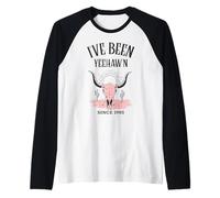 Yeehaw Cowgirl Western Country Yeehaw'n Desde 1985 Camiseta Manga Raglan