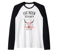 Yeehaw Cowgirl Western Country Yeehaw'n Desde 2002 Camiseta Manga Raglan