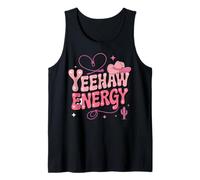 Yeehaw Energy Groovy Pink Cowgirl Country Cowboy Mujeres Hombres Camiseta sin Mangas