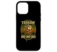 Yeehaw Ho Funny Christmas Cowboy Santa Riding Carcasa para iPhone 12 Mini