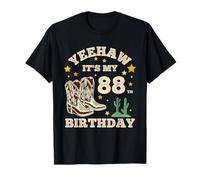 Yeehaw It's My 88th Birthday Cowboy 88 Años Cumpleaños Hombres Camiseta