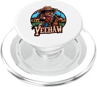 Yeehaw niño afroamericano Rodeo Cowboy PopSockets PopGrip para MagSafe