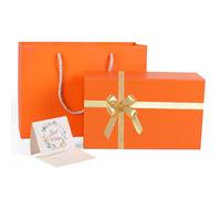 YEEHONG Caja de regalo, 9.8 x 5.9 x 3.4 pulgadas, cajas de regalo reutilizables plegables para regalos, bodas, Navidad, Halloween, embalaje de regalo de cumpleaños, contiene tarjeta, cinta, bolsas de