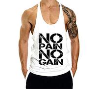 YeeHoo Camiseta Deportiva de Tirantes para Hombre Culturismo Muscle Tank Top Camisetas de Gym No Pain No Gain