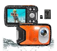 YEEIN Cámara Digital Impermeable de 16 pies, videocámara subacuática de 21 MP con Tarjeta de 32 G y batería Recargable, cámara de apuntar y Disparar para niños, niñas, Adolescentes, esnórquel y