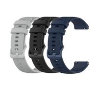YEEJOK Correas de silicona de 22 mm compatibles con Fossil Gen 6/5E 44mm/Gen 5 LTE/Carlyle/Garrett/Julianna Smart Watch, repuesto de liberación rápida para reloj deportivo, paquete de 3