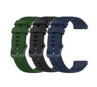YEEJOK Correas de silicona de 22 mm compatibles con Fossil Gen 6/5E 44mm/Gen 5 LTE/Carlyle/Garrett/Julianna Smart Watch, repuesto de liberación rápida para reloj deportivo, paquete de 3