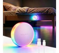 Yeelight luces nocturnas recargables con sensor de movimiento, RGB y blanco cálido, 750 mAh, luz nocturna inalámbrica tipo C, luz nocturna LED