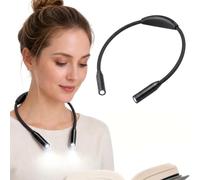 Yeelight Luz de libro para leer por la noche, luz de lectura de 3 colores y 4 brillos, luz de cuello USB-C recargable de 1000 mAh, ultraligera, 110 g, manos libres para cama, tejer, reparar