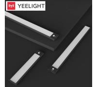 YEELIGHT-Luz LED de pared con Sensor de movimiento, tira de luces con detección de cuerpo inteligente, recargable por USB, 20cm/40cm, para armario y pasillo black 20cm