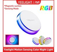 Yeelight-luz nocturna de Color con detección de movimiento, Sensor de movimiento humano RGB, luz magnética para dormitorio, lámpara de ambiente para dormir, carga tipo C RGB Night Light