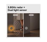 Yeelight Luz Nocturna de Inducción RGB de 5,8 GHz con Sensor Dual de y Luz, Luz Nocturna Magnética, Lámpara Decorativa RGB para Dormitorio