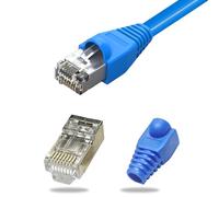 Yeeliv 50 conectores RJ45 y 50 botas, conectores Ethernet Cat6, fácil ajuste Cat5, Cat5e, Cat6 estándar 8P8C, enchufe modular para cable Ethernet sólido y trenzado
